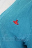 画像3: ヴィヴィアンウエストウッド 中古 / 単色オーブ刺繍ニットカーディガン 2 ブルーＸ赤  I-26-06-24-040-to-HD-ZI (3)