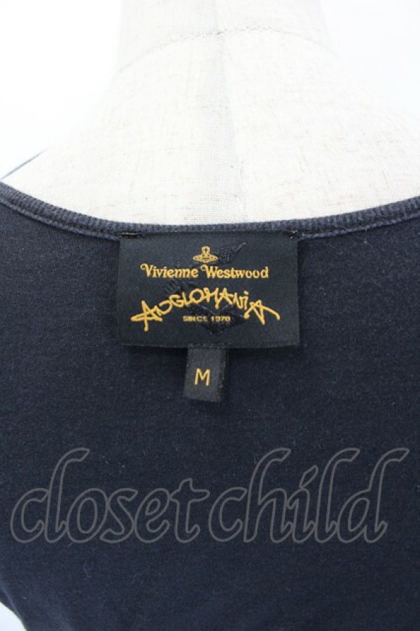画像3: ANGLOMANIA 中古 / 額縁スカーフTシャツ M 黒Ｘゴールド  I-26-06-24-042-ts-HD-ZI (3)