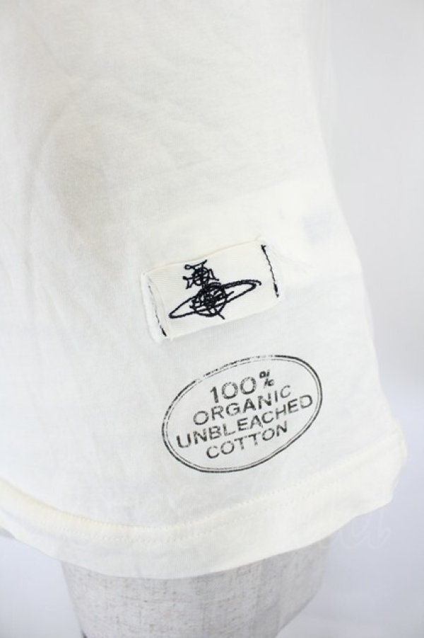 画像3: ヴィヴィアンウエストウッド 中古 / オーガニックフェイスプリントTシャツ XS アイボリー  I-26-06-24-045-ts-HD-ZI (3)