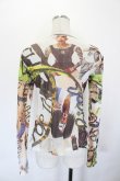 画像2: ヴィヴィアンウエストウッド 中古 / シースルートップス S 白Ｘ黒Ｘ赤Ｘアイボリー  I-26-06-24-046-to-HD-ZI (2)