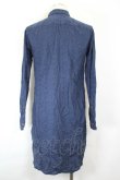 画像2: ヴィヴィアンウエストウッド MAN 中古 / オーブ刺繍レースシャツ 44 紺  I-26-06-24-005-bl-HD-ZI (2)
