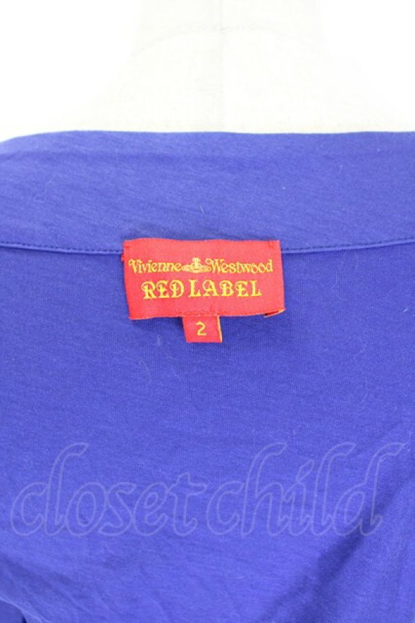 画像4: ヴィヴィアンウエストウッド 中古 / 単色オーブ刺繍フリル切替カットワンピース 2 青  I-26-06-24-050-op-HD-ZI (4)