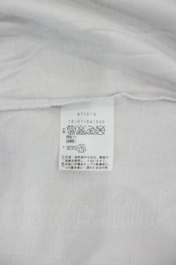 画像4: ヴィヴィアンウエストウッド 中古 / 騙シ絵縄プリント半袖カットワンピース 2 白  I-26-06-24-059-op-HD-ZI (4)