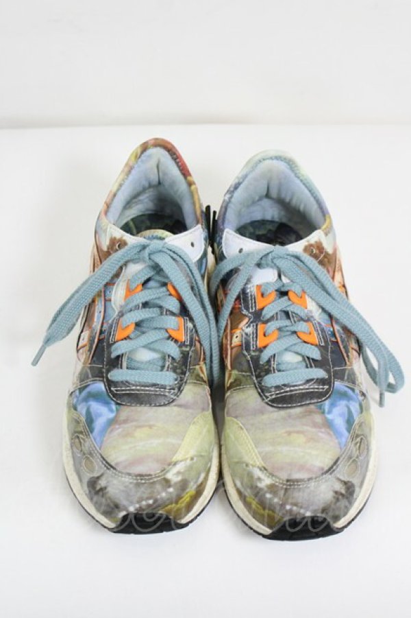 画像2: ヴィヴィアンウエストウッド × ASICS 中古 / HyperGEL-LYTET スニーカー 24.5cm グレーｘ青  I-26-06-24-091-sh-HD-ZI (2)