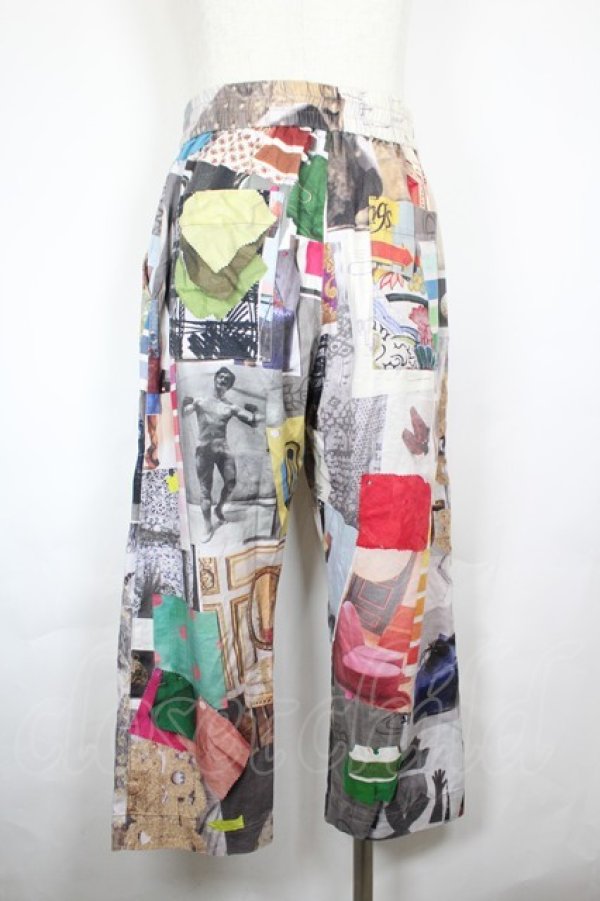 画像2: ヴィヴィアンウエストウッド MAN 中古 / MOODBOARD PRINT エラスティックトラウザー  白Ｘカラフル  I-26-06-24-008-pa-HD-ZI (2)