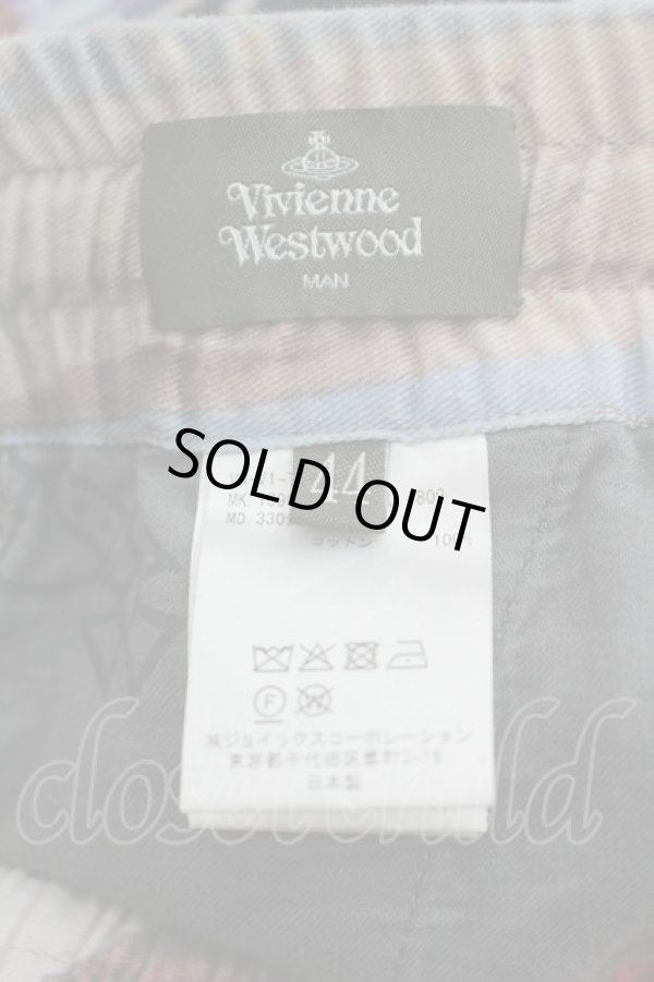 画像4: ヴィヴィアンウエストウッド MAN 中古 / MOODBOARD PRINT エラスティックトラウザー  白Ｘカラフル  I-26-06-24-008-pa-HD-ZI (4)