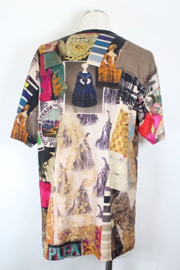 画像2: ヴィヴィアンウエストウッド MAN 中古 / MOODBOARD PRINTリラックスTシャツ 48 アイボリーＸブラウンＸ黒  I-26-06-24-002-to-HD-ZI (2)