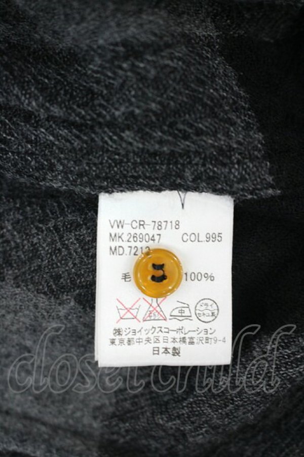画像5: ヴィヴィアンウエストウッド MAN 中古 / ウールチェックロングシャツ 44 黒Ｘグレー  I-26-07-22-002-bl-HD-ZI (5)
