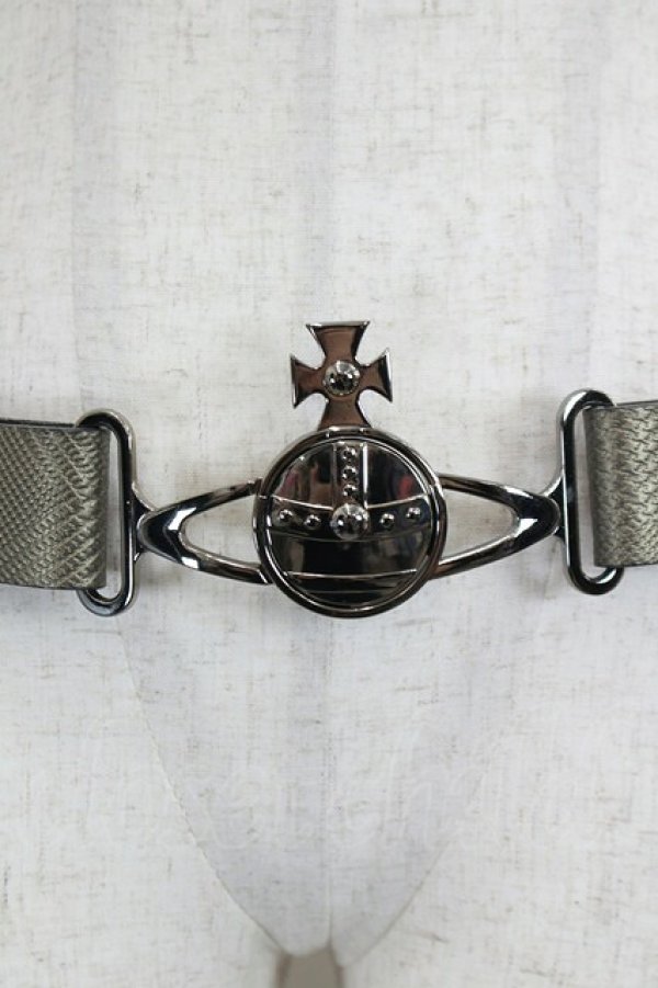 画像2: ヴィヴィアンウエストウッド 中古 / ORBユニオンバックルベルト  ブラウンＸシルバー  I-26-07-22-024-gd-HD-ZI (2)