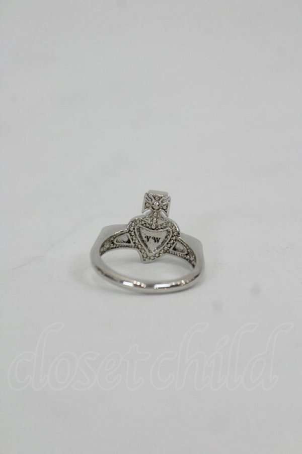 画像4: ヴィヴィアンウエストウッド 中古 / NEW DIAMANTE HEART RING XL シルバーＸ赤  I-26-07-22-035-ac-HD-ZI (4)