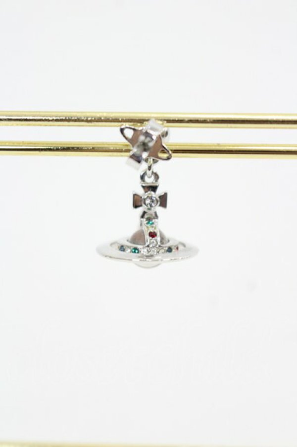 画像2: ヴィヴィアンウエストウッド 中古 / NEW TINY ORB EARRINGS  シルバー  I-26-07-22-042-ac-HD-ZI (2)