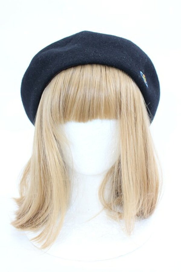 画像4: ヴィヴィアンウエストウッド 中古 / ワンポイントORBベレー帽 S/M 黒  I-26-07-22-052-ha-HD-ZI (4)