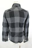 画像3: ヴィヴィアンウエストウッド MAN 中古 / ウールチェックロングシャツ 44 黒Ｘグレー  I-26-07-22-002-bl-HD-ZI (3)