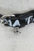 画像2: ヴィヴィアンウエストウッド 中古 / Black Saturn Choker  黒ｘ白  I-26-07-22-018-ac-HD-ZI (2)
