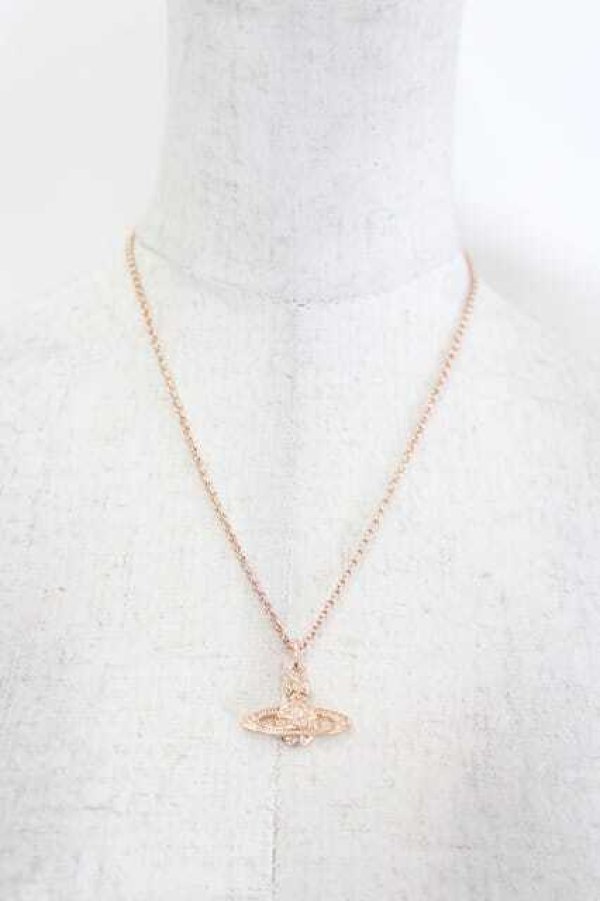 画像2: ヴィヴィアンウエストウッド 中古 / ミニバスレリーフネックレス  ピンクゴールド  I-26-08-19-036-nl-HD-ZI (2)