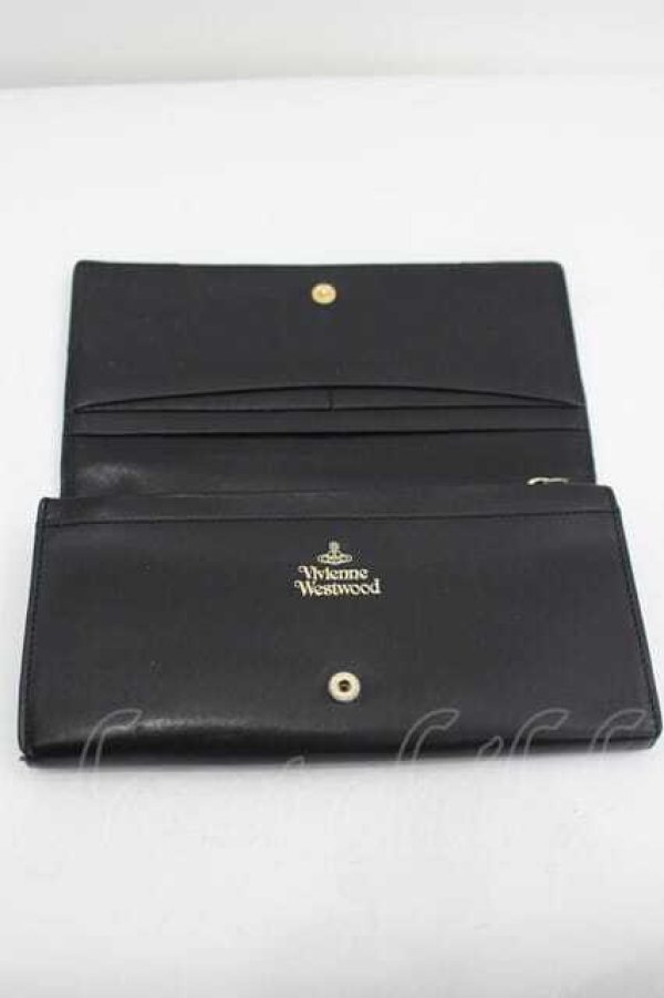 画像3: ヴィヴィアンウエストウッド 中古 / オーブ長財布  黒  I-26-08-19-053-bl-HD-ZI (3)