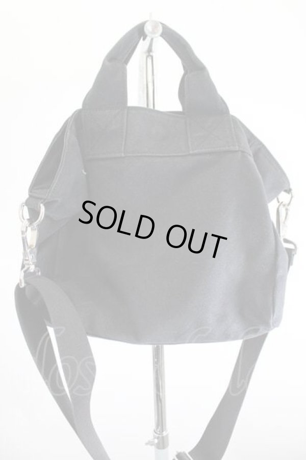 画像2: ヴィヴィアンウエストウッド 中古 / DOUBLE ORB TOTE BAG  黒  I-26-08-19-020-ba-HD-ZI (2)