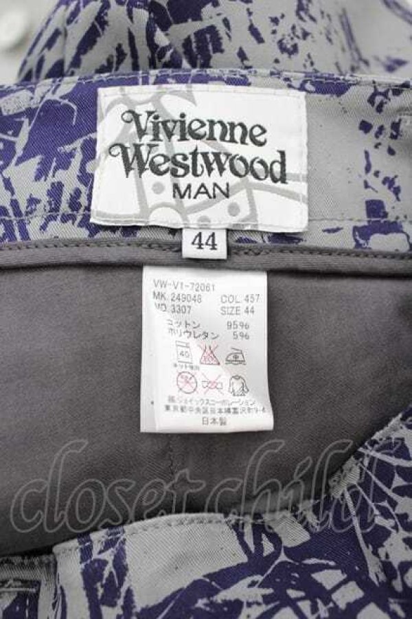 画像4: ヴィヴィアンウエストウッド MAN 中古 / チェックティルケトラウザーパンツ 44 グレーチェック  I-26-08-26-023-pa-HD-ZI (4)