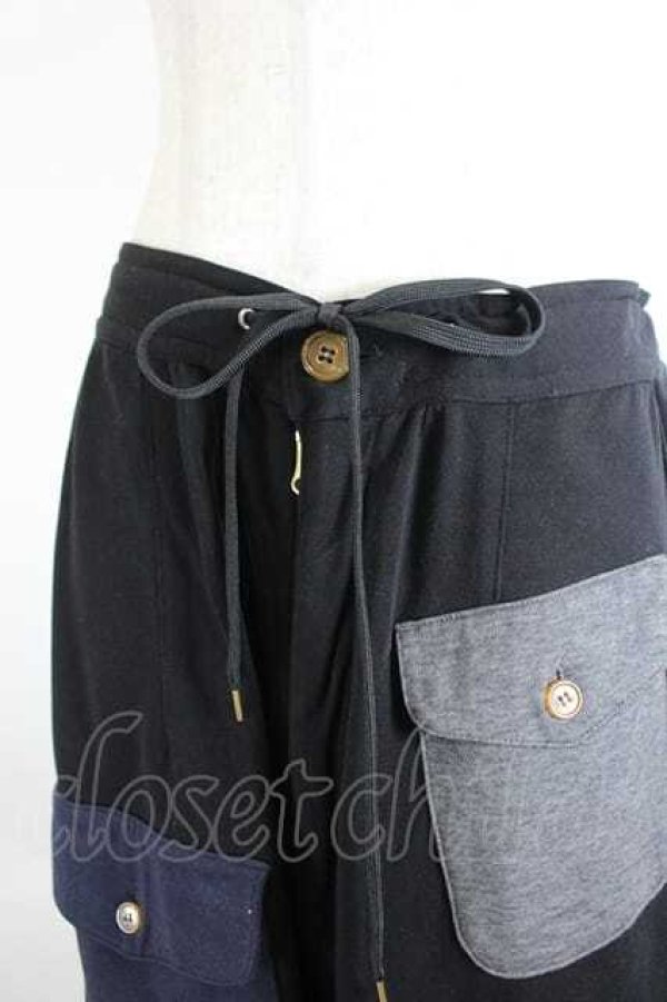 画像2: ヴィヴィアンウエストウッド MAN 中古 / ポケットサルエルパンツ 44 黒Ｘグレー  I-26-08-26-024-pa-HD-ZI (2)