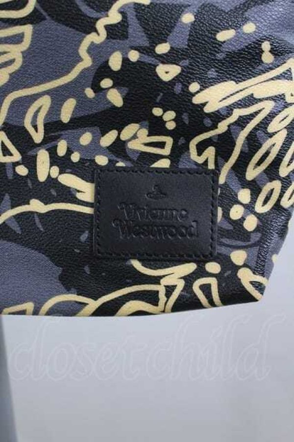 画像2: ヴィヴィアンウエストウッド 中古 / BAG 総柄ショルダーバッグ  グレーｘアイボリー  I-26-08-26-028-ba-HD-ZI (2)