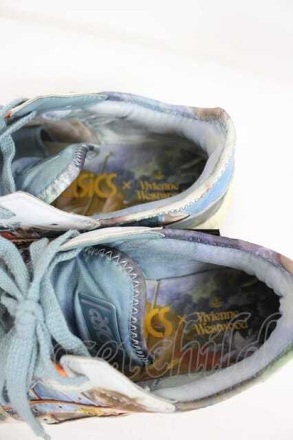 画像2: ヴィヴィアンウエストウッド 中古 / ヴィヴィアンウエストウッド × ASICS TIGERコラボスニーカー 26.5CM 青Ｘ白  I-26-08-26-038-sh-HD-ZI (2)