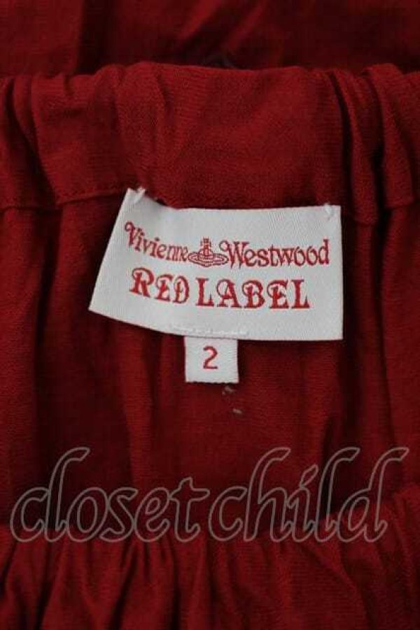 画像4: ヴィヴィアンウエストウッド 中古 / 半袖カットチュニックワンピース 2 赤  I-26-08-26-014-jc-HD-ZI (4)
