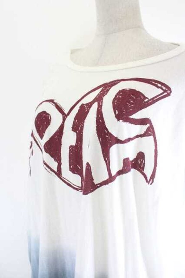画像2: ヴィヴィアンウエストウッド 中古 / グラデーションTシャツワンピース 2 白Ｘ青  I-26-08-26-015-jc-HD-ZI (2)