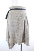 画像2: ヴィヴィアンウエストウッド 中古 / 総柄サイドリボンスカート 3 ブラウンＸ黒Ｘ白  I-26-08-26-020-sk-HD-ZI (2)