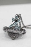 画像3: ヴィヴィアンウエストウッド 中古 / CNY SNAKE ORBネックレス  青Ｘシルバー  I-26-09-16-031-ac-HD-ZI (3)