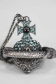 画像4: ヴィヴィアンウエストウッド 中古 / CNY SNAKE ORBネックレス  青Ｘシルバー  I-26-09-16-031-ac-HD-ZI (4)