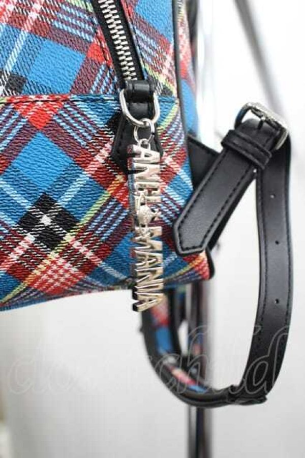 画像5: ANGLOMANIA 中古 / ナナメチェックリュック  青Ｘ赤Ｘ黒チェック  I-26-09-16-034-ba-HD-ZI (5)