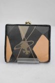 画像2: ヴィヴィアンウエストウッド 中古 / new argyleガマ口財布  黒ＸピンクＸグレー  I-26-09-16-038-gd-HD-ZI (2)