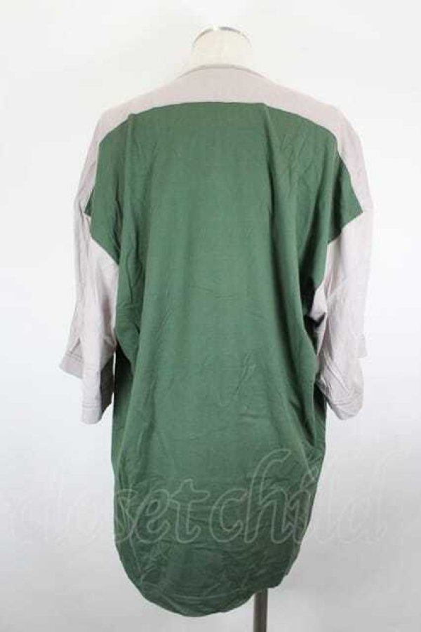 画像2: ヴィヴィアンウエストウッド MAN 中古 / NEWフラワービッグTシャツ  グレーＸ緑  I-26-09-16-001-to-HD-ZI (2)