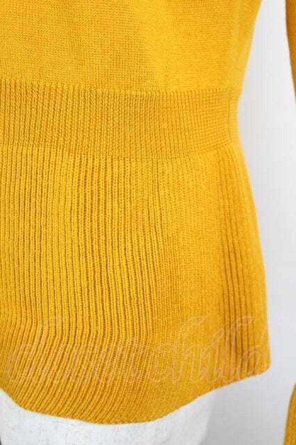 画像4: ヴィヴィアンウエストウッド 中古 / カラーオーブ刺繍タートルニット M カラシ  I-26-09-16-007-to-HD-ZI (4)