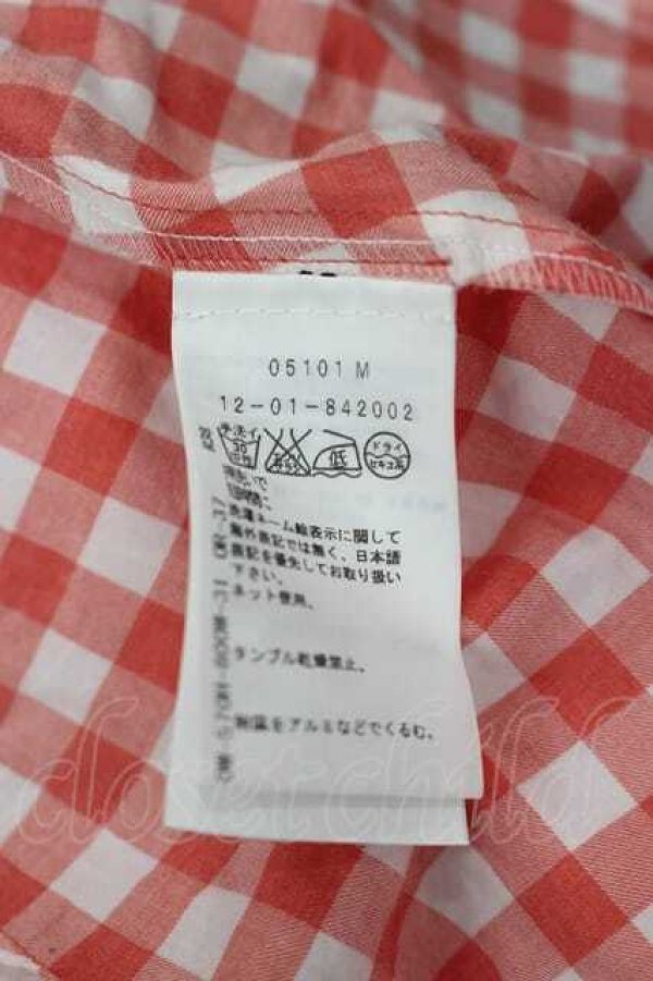 画像6: ヴィヴィアンウエストウッド 中古 / ハートクリヌキギンガムチェックシャツ 38 ピンクＸ白チェック  I-26-09-16-008-bl-HD-ZI (6)