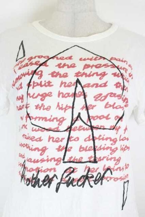 画像3: ヴィヴィアンウエストウッド 中古 / スペード風プリントTシャツ S 白Ｘ赤Ｘ黒  I-26-09-16-010-to-HD-ZI (3)