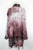 画像2: ヴィヴィアンウエストウッド 中古 / London bridgeバックギャザーオーバーサイズシャツ（ロンドンブリッジ） 00 黒ＸボルドーＸ白  I-26-09-16-012-bl-HD-ZI (2)