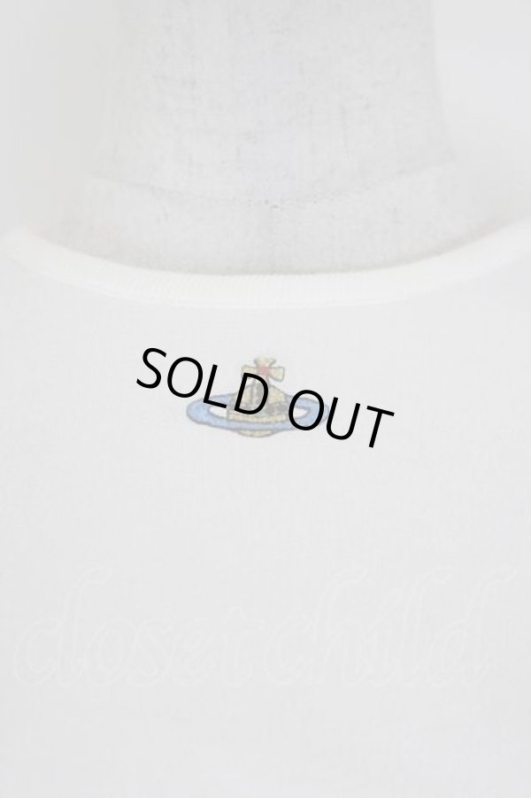 画像3: ヴィヴィアンウエストウッド 中古 / カラーオーブ刺繍Tシャツ M 白  I-26-09-16-013-ts-HD-ZI (3)