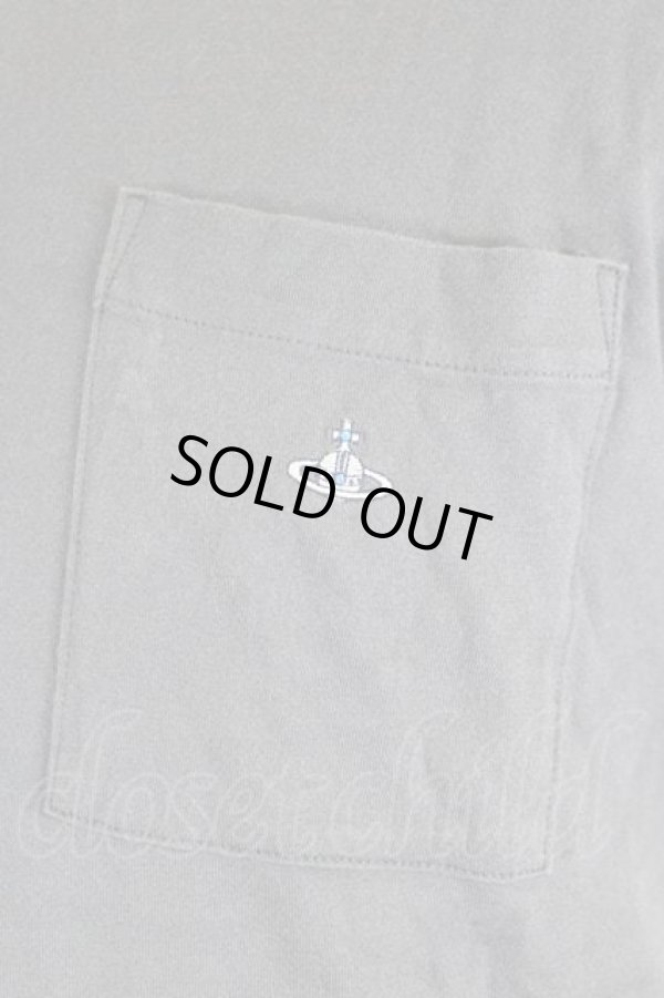 画像3: ヴィヴィアンウエストウッド MAN 中古 / オーブ刺繍ポケット半袖カットソー 44 グレー  I-26-09-16-002-to-HD-ZI (3)