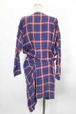 画像2: ヴィヴィアンウエストウッド 中古 / チェックシャツ風ワンピース  ボルドーＸ黒  I-26-09-30-022-op-HD-ZI (2)