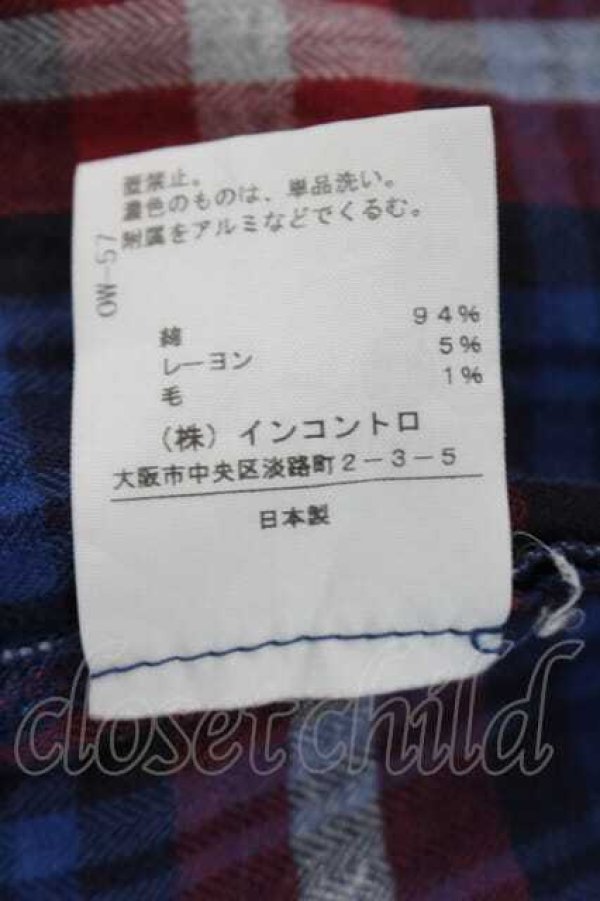 画像6: ヴィヴィアンウエストウッド 中古 / チェックシャツ風ワンピース  ボルドーＸ黒  I-26-09-30-022-op-HD-ZI (6)