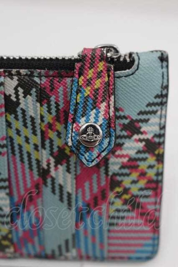 画像4: ヴィヴィアンウエストウッド 中古 / BIOGREEN SAFFIANO PRINTED SLIM LONG CARD HOLDER  ブルー  I-26-09-30-036-gd-HD-ZI (4)