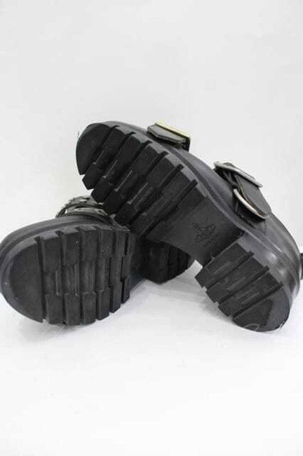 画像4: ヴィヴィアンウエストウッド 中古 / コンバットバックルブーツ 40 黒  I-26-09-30-039-sh-HD-ZI (4)