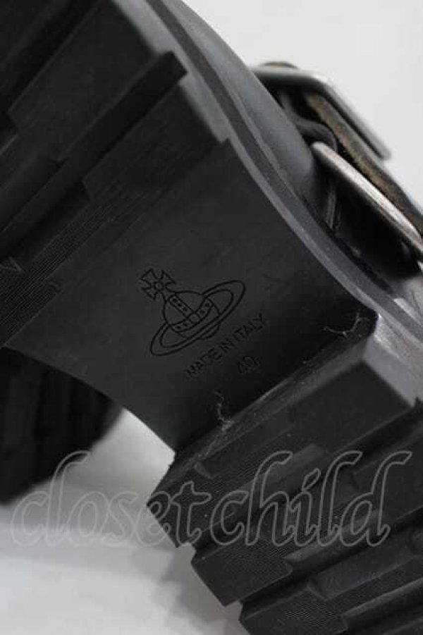 画像5: ヴィヴィアンウエストウッド 中古 / コンバットバックルブーツ 40 黒  I-26-09-30-039-sh-HD-ZI (5)