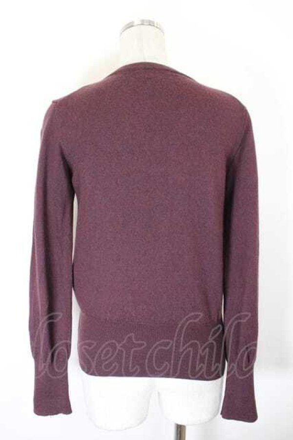 画像2: ヴィヴィアンウエストウッド 中古 / カラーオーブ刺繍ニットカーディガン M パープル  I-26-09-30-006-to-HD-ZI (2)