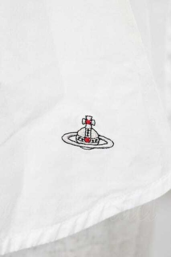 画像5: ヴィヴィアンウエストウッド 中古 / カラーオーブ刺繍ブラウス  白  I-26-10-21-017-to-HD-ZI (5)