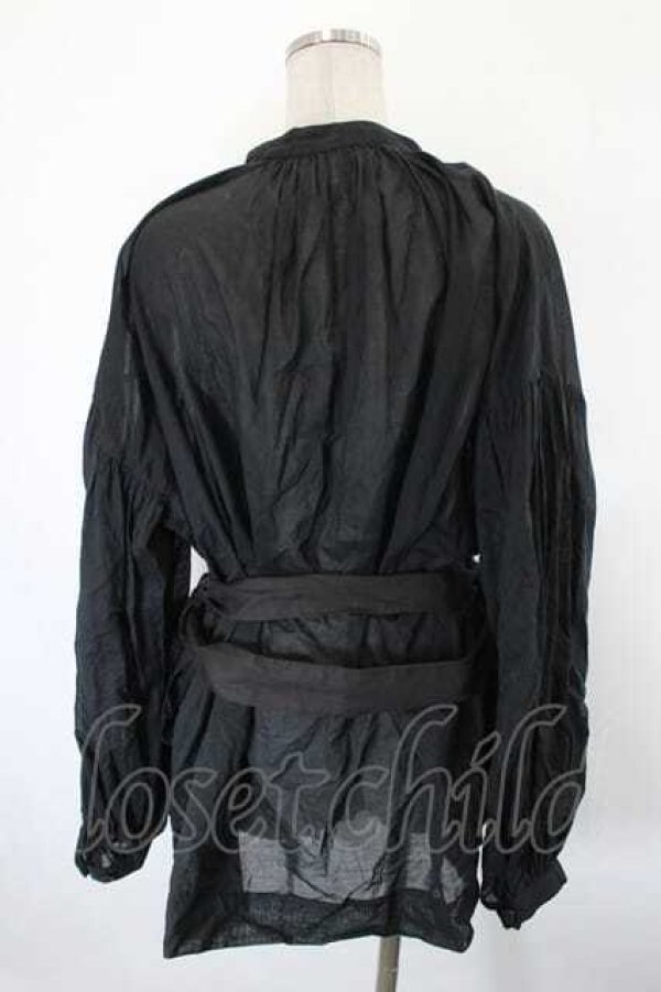 画像2: ヴィヴィアンウエストウッド 中古 / ハイネック長袖ブラウス 00 黒  I-26-10-21-021-bl-HD-ZI (2)