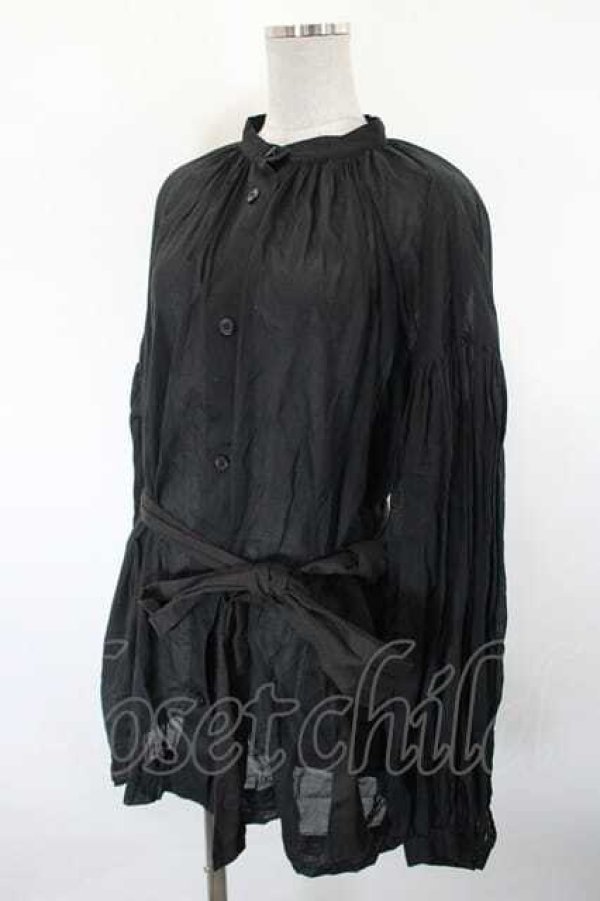 画像3: ヴィヴィアンウエストウッド 中古 / ハイネック長袖ブラウス 00 黒  I-26-10-21-021-bl-HD-ZI (3)
