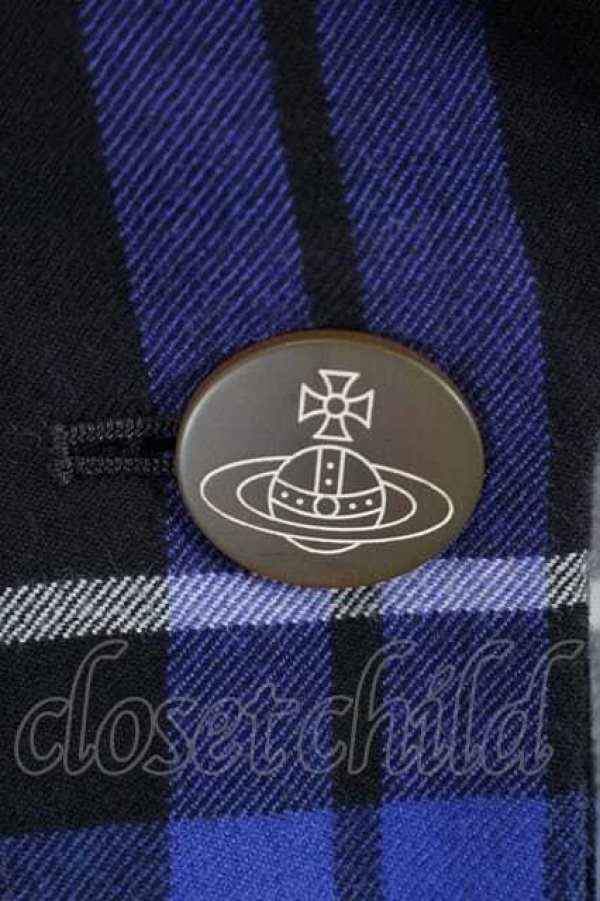 画像4: ヴィヴィアンウエストウッド 中古 / タータンチェックラブジャケット 01  I-26-10-21-022-jc-HD-ZI (4)
