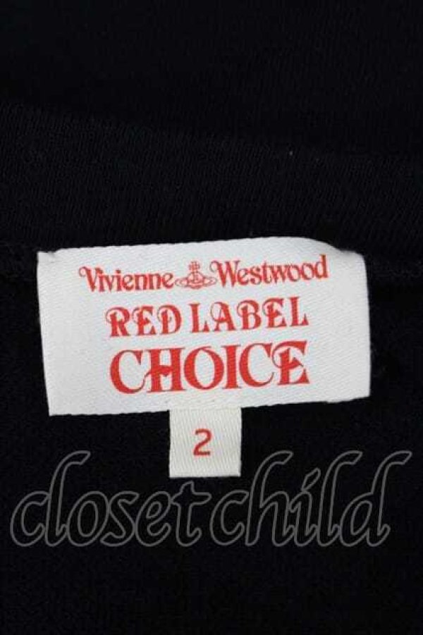 画像5: ヴィヴィアンウエストウッド 中古 / CHOICE 単色オーブ刺繍半袖カットワンピース 2 黒Ｘ赤  I-26-10-21-029-op-HD-ZI (5)